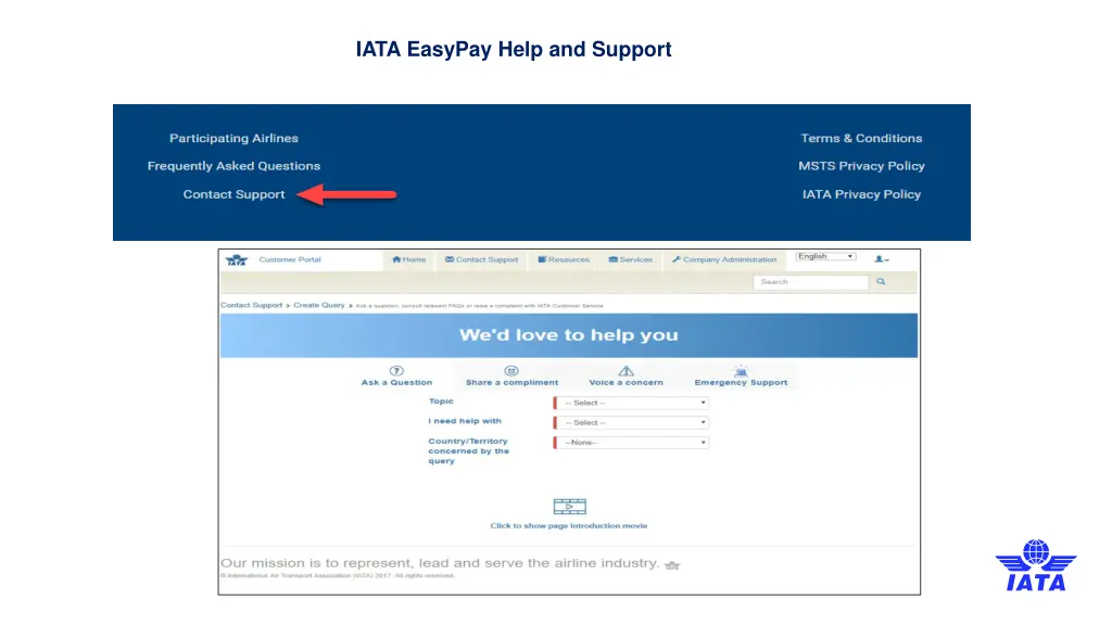 iata easypay help and support