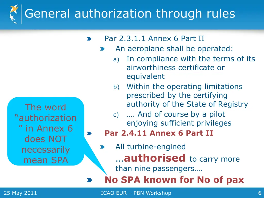 general authorization through rules