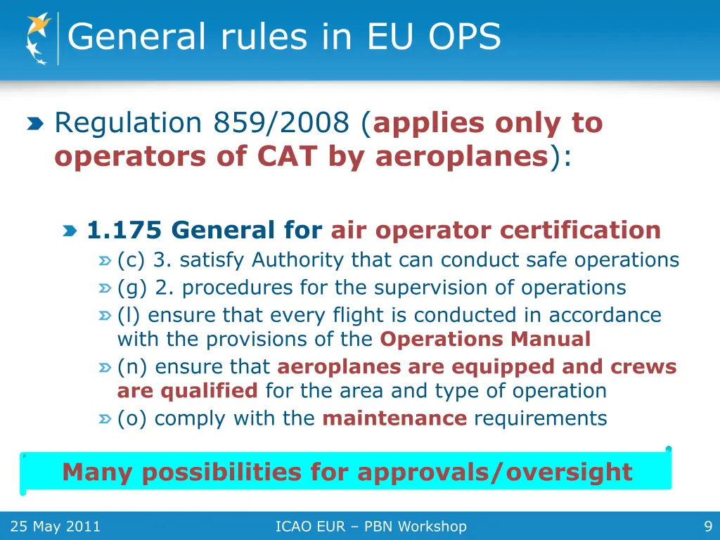 general rules in eu ops