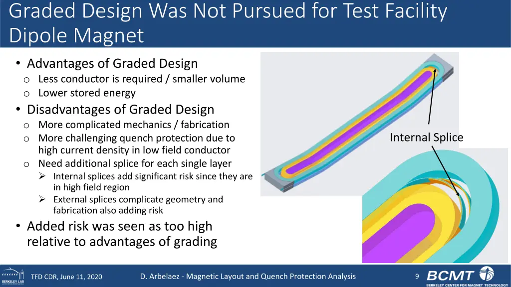 graded design was not pursued for test facility