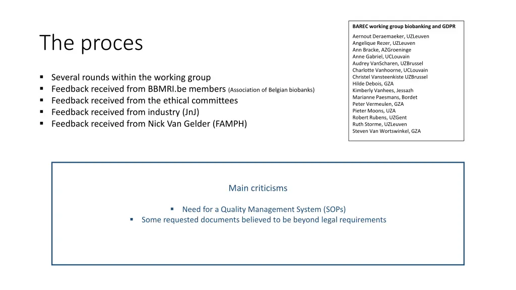 barec working group biobanking and gdpr