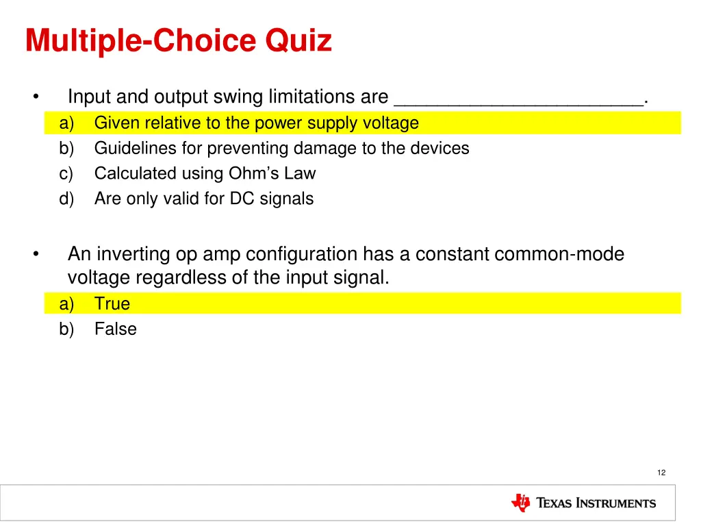 multiple choice quiz 1