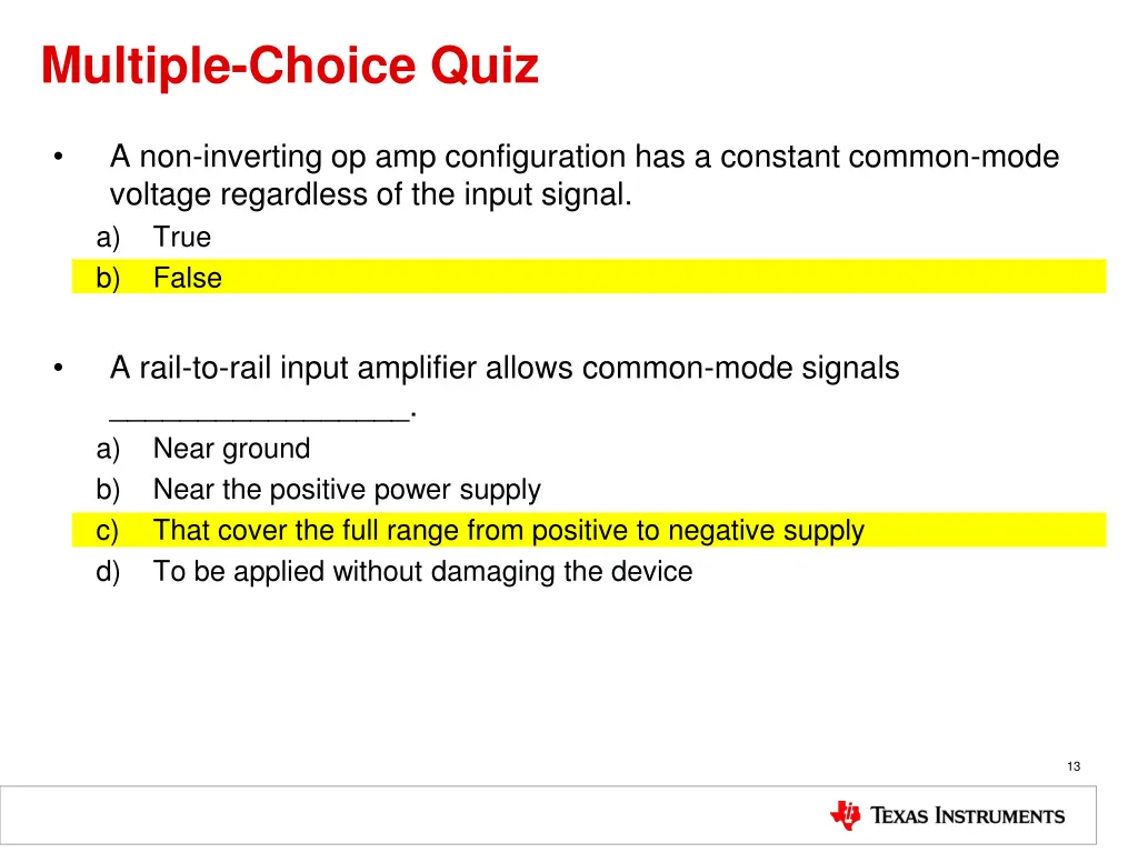 multiple choice quiz 2