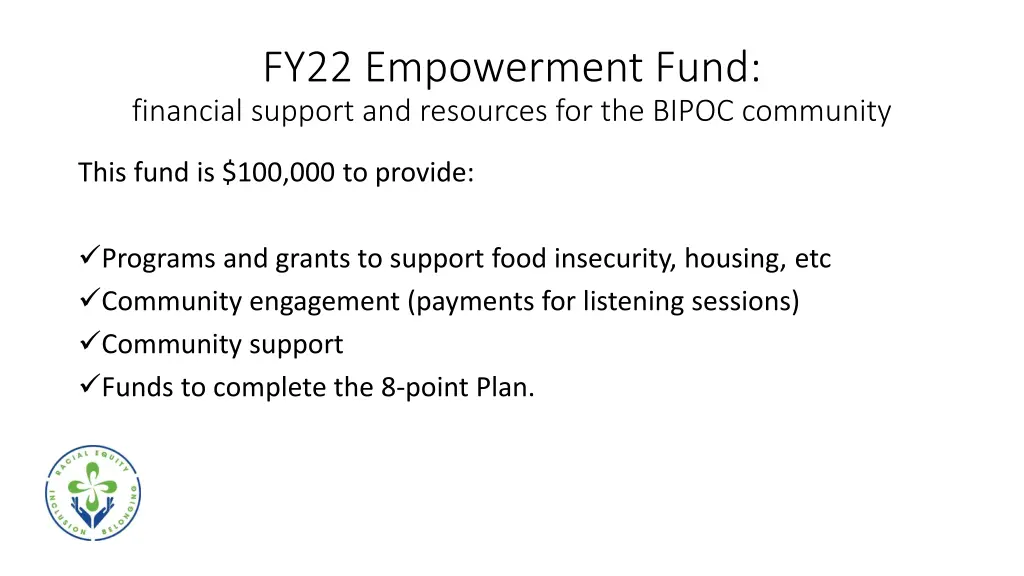 fy22 empowerment fund financial support