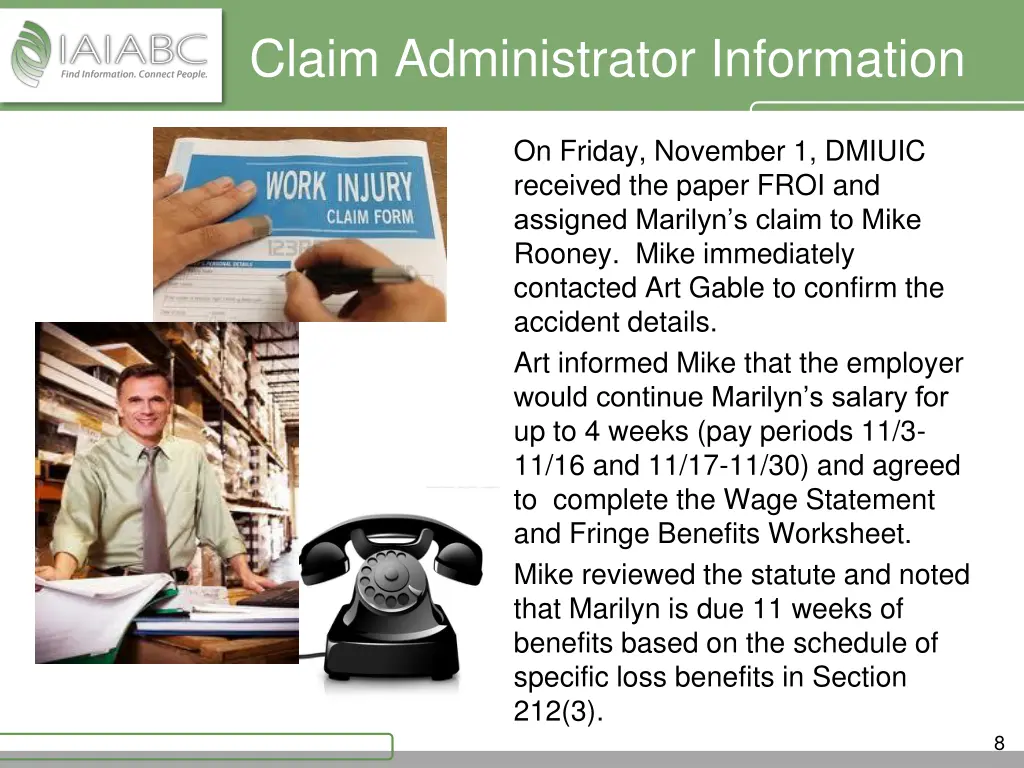 claim administrator information