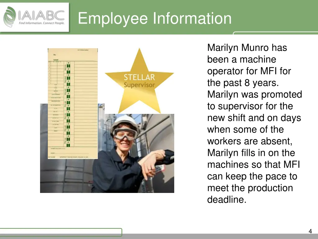 employee information