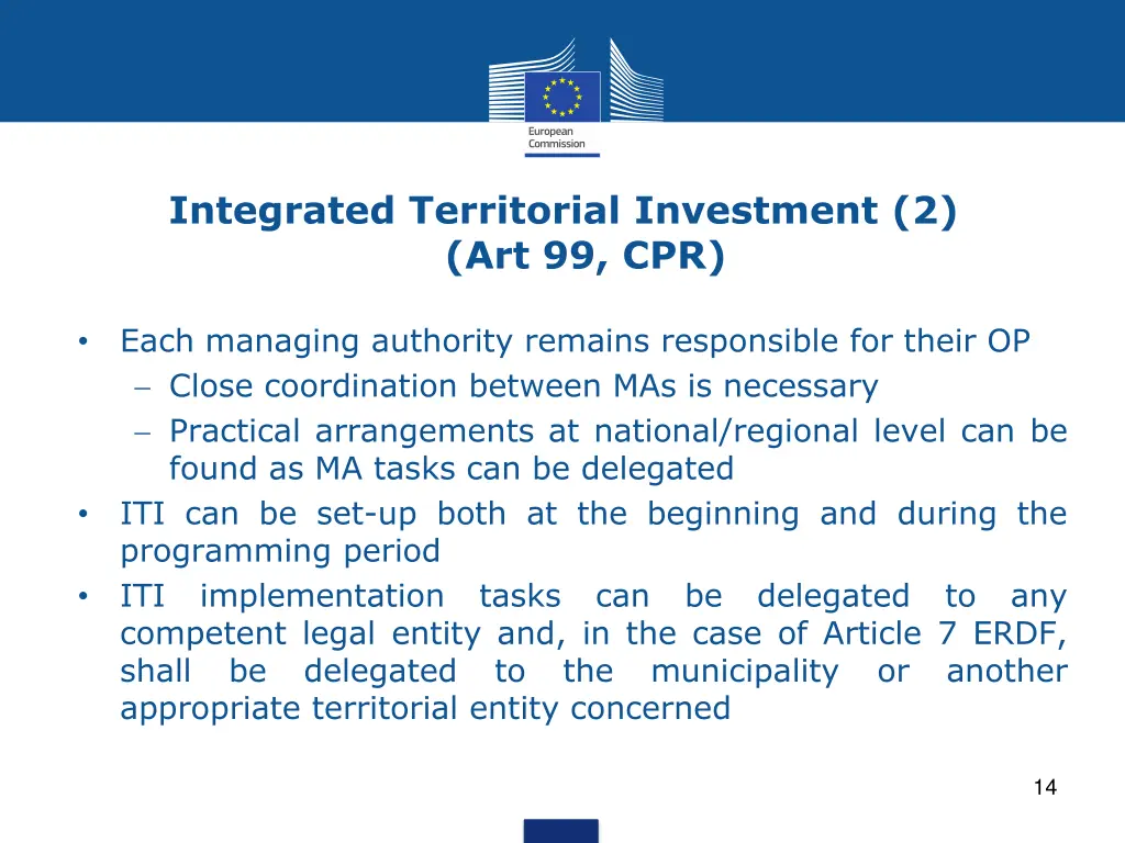 integrated territorial investment 2 art 99 cpr