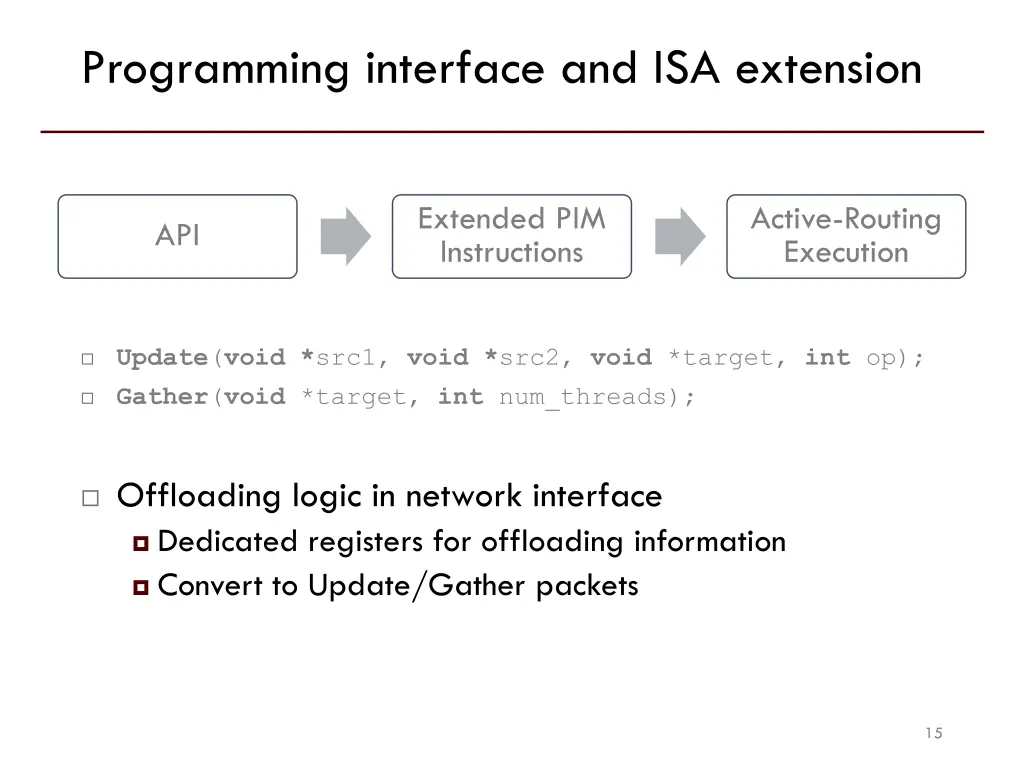 programming interface and isa extension 1