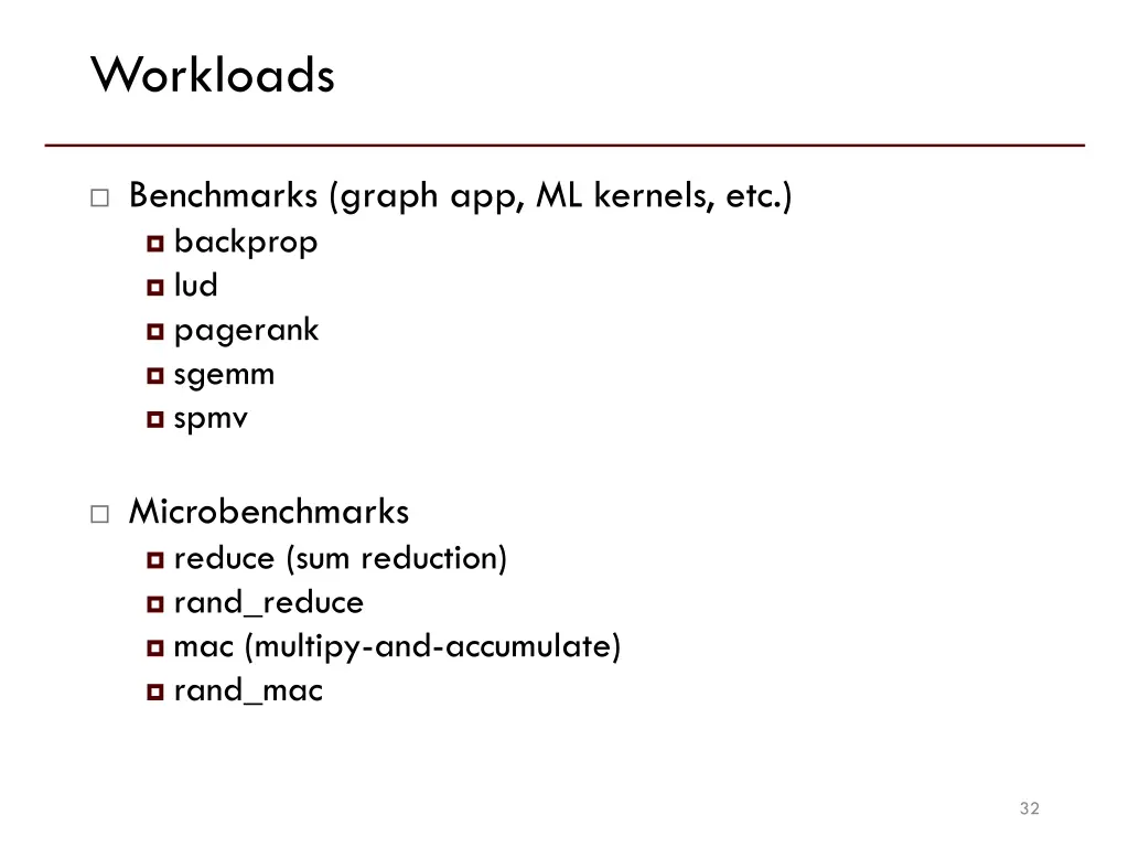 workloads