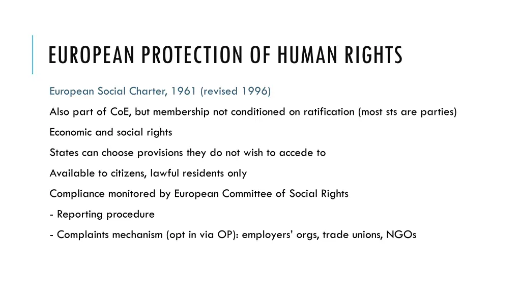 european protection of human rights 1