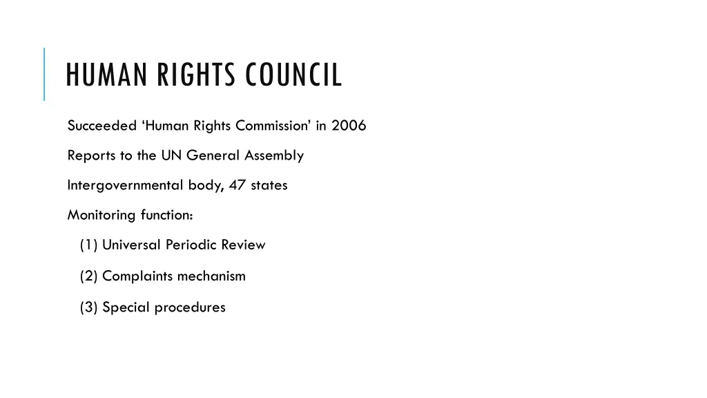 human rights council