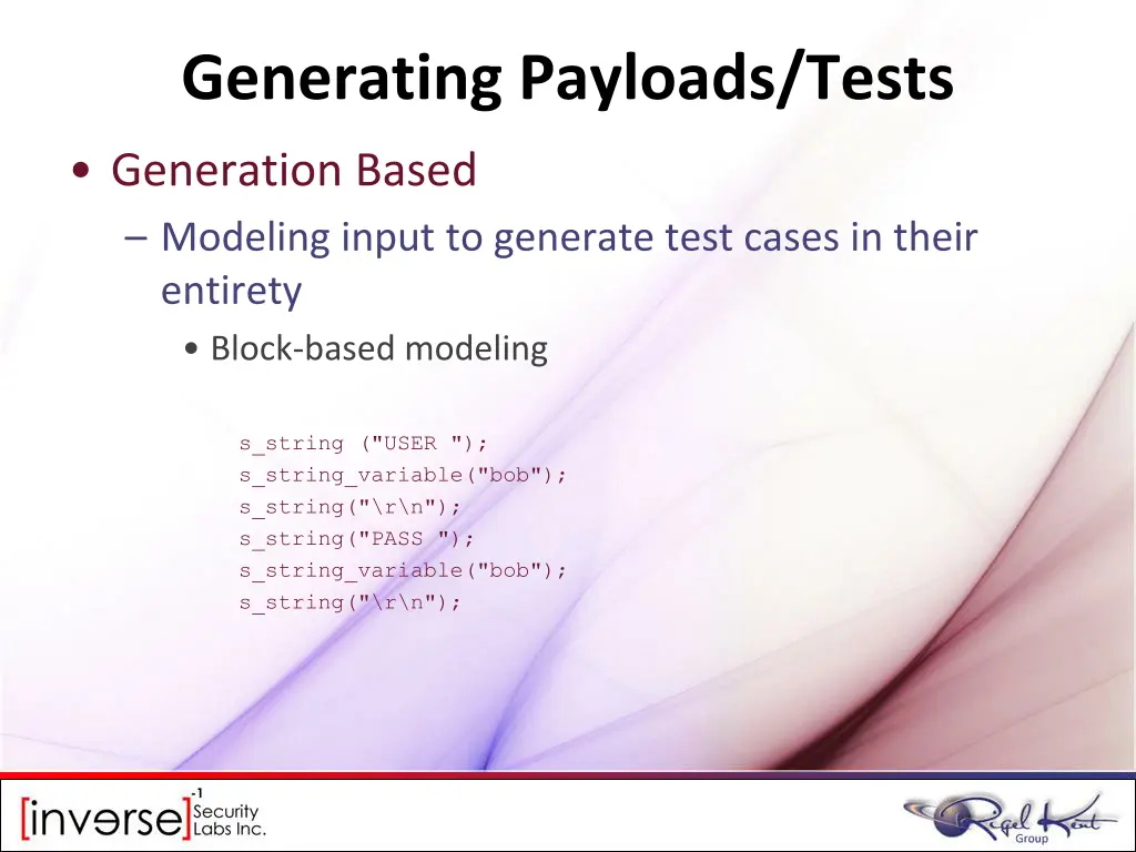 generating payloads tests 2