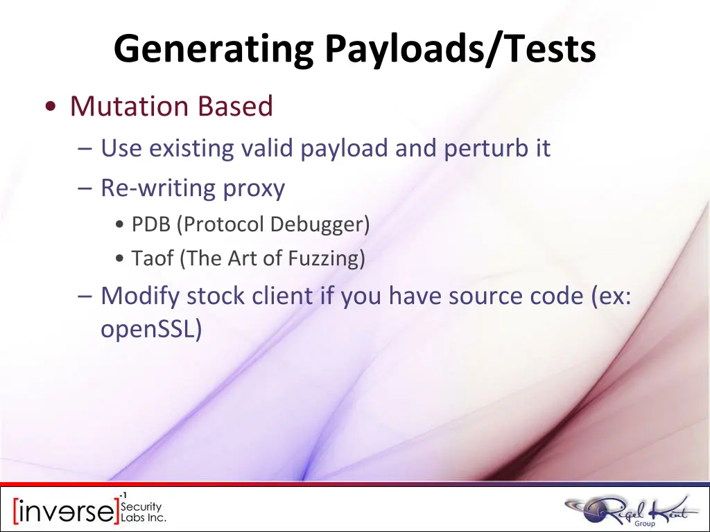 generating payloads tests 3