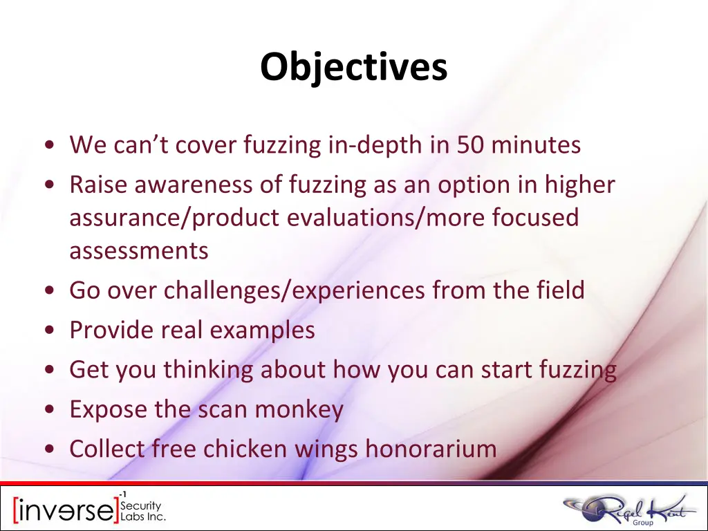 objectives