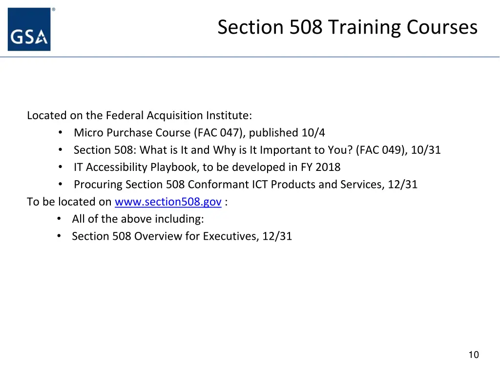 section 508 training courses