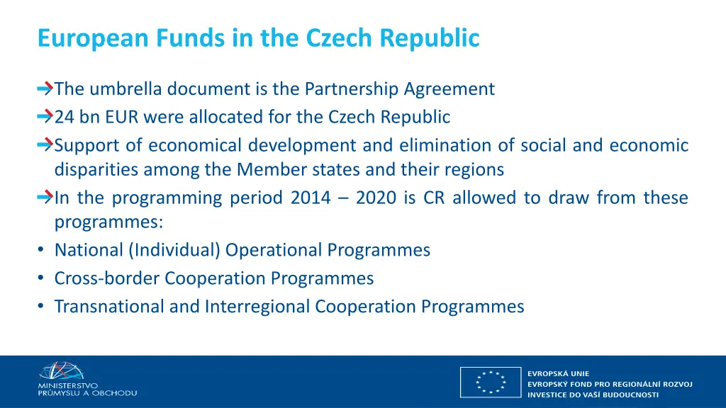 european funds in the czech republic