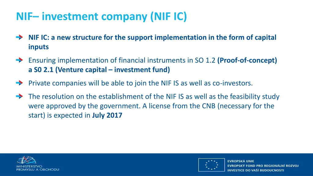 nif investment company nif ic