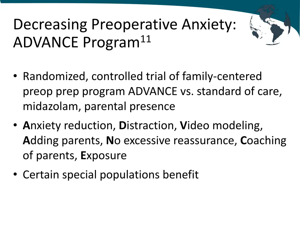 decreasing preoperative anxiety advance program 11