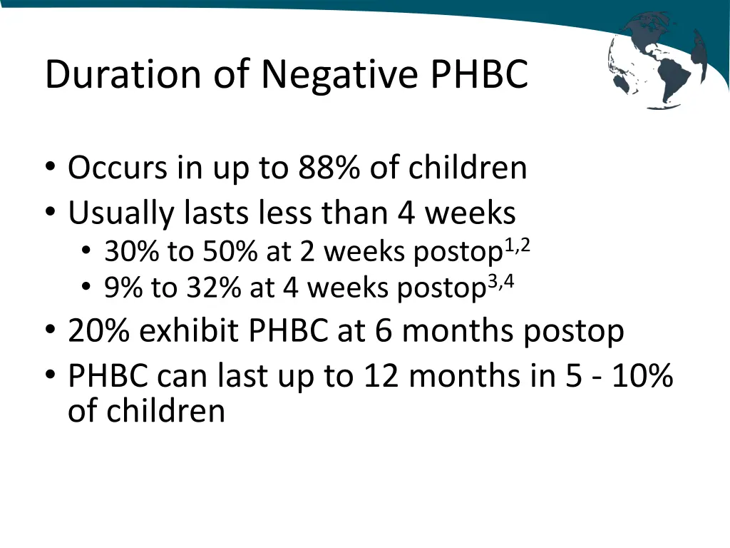 duration of negative phbc