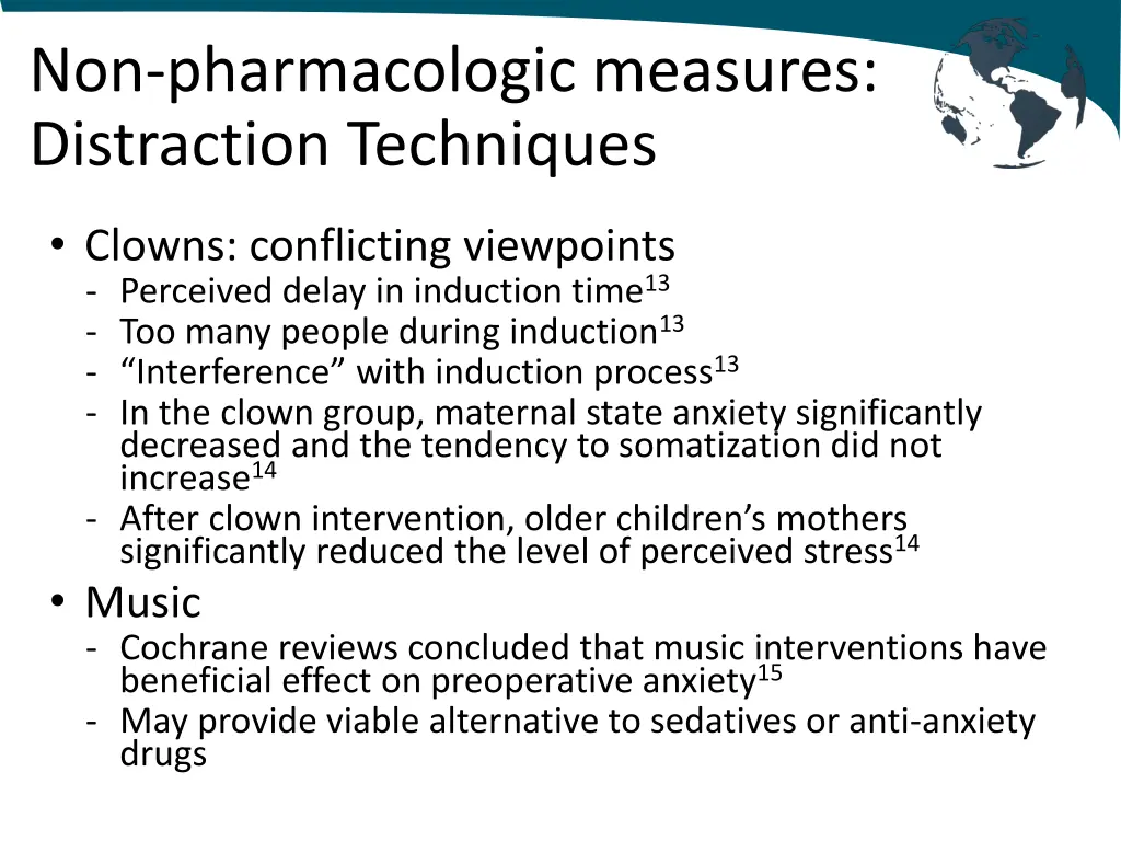 non pharmacologic measures distraction techniques