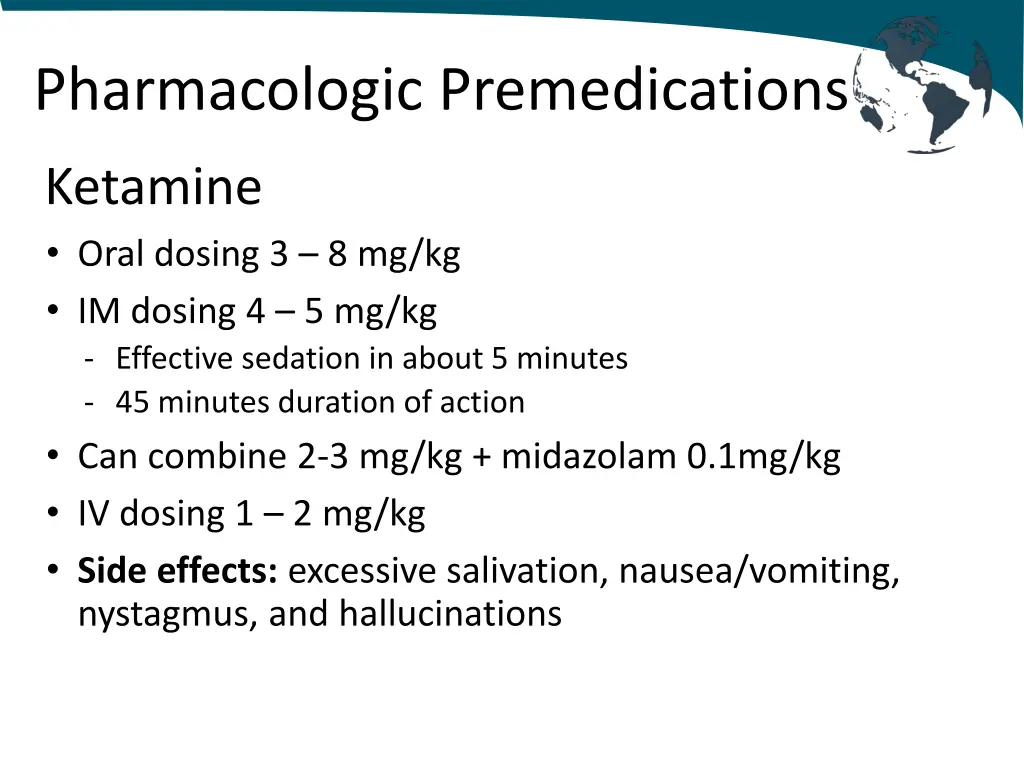 pharmacologic premedications 1