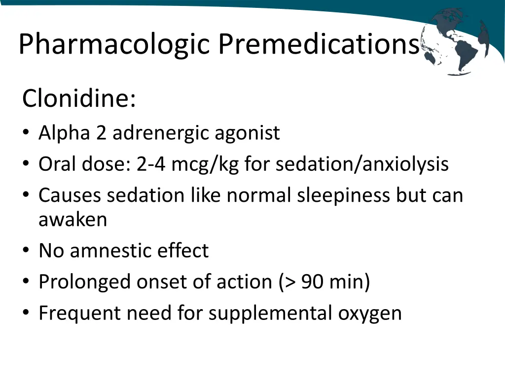 pharmacologic premedications 2