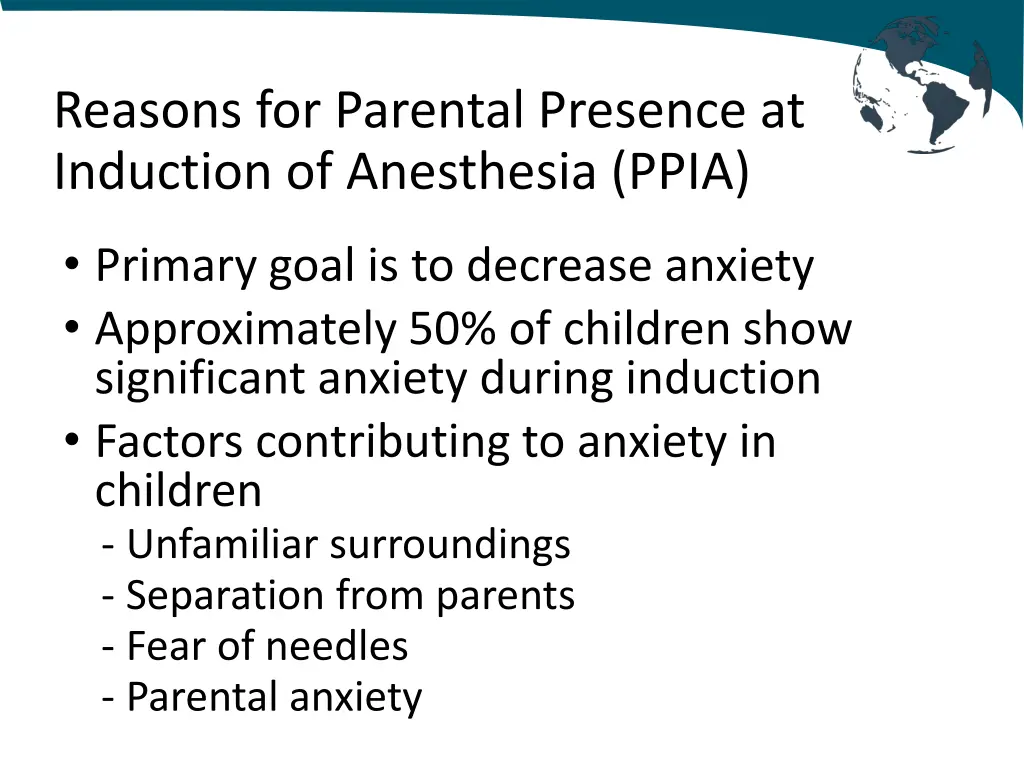 reasons for parental presence at induction