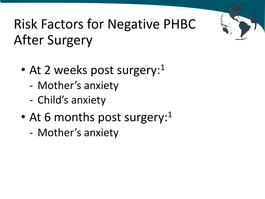 risk factors for negative phbc after surgery