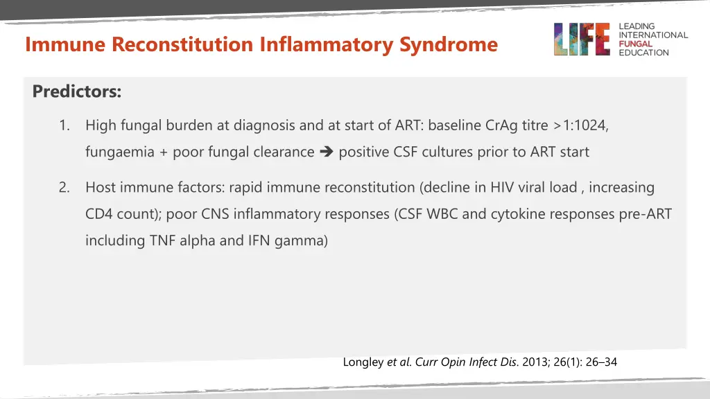 immune reconstitution inflammatory syndrome 3