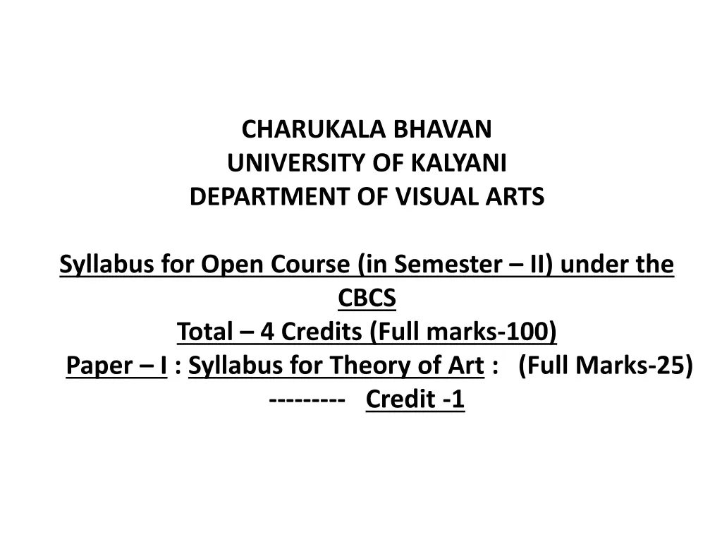 charukala bhavan university of kalyani department