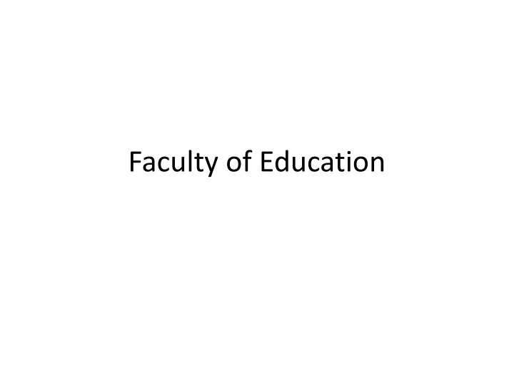 faculty of education