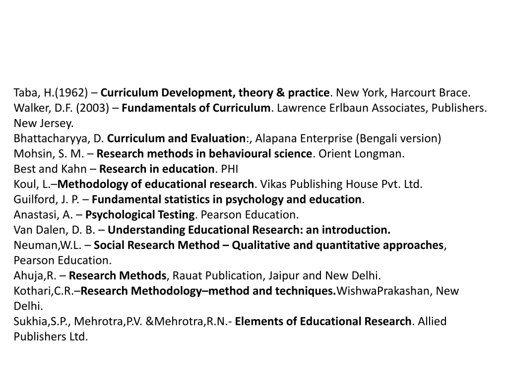 taba h 1962 curriculum development theory