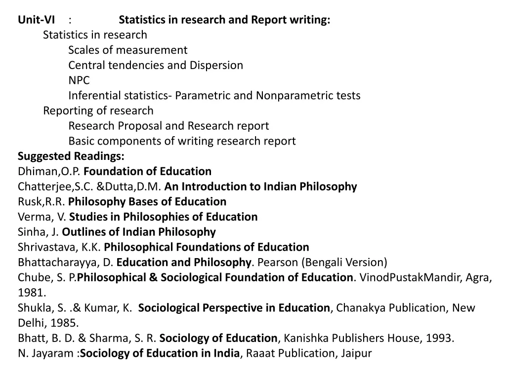 unit vi statistics in research scales