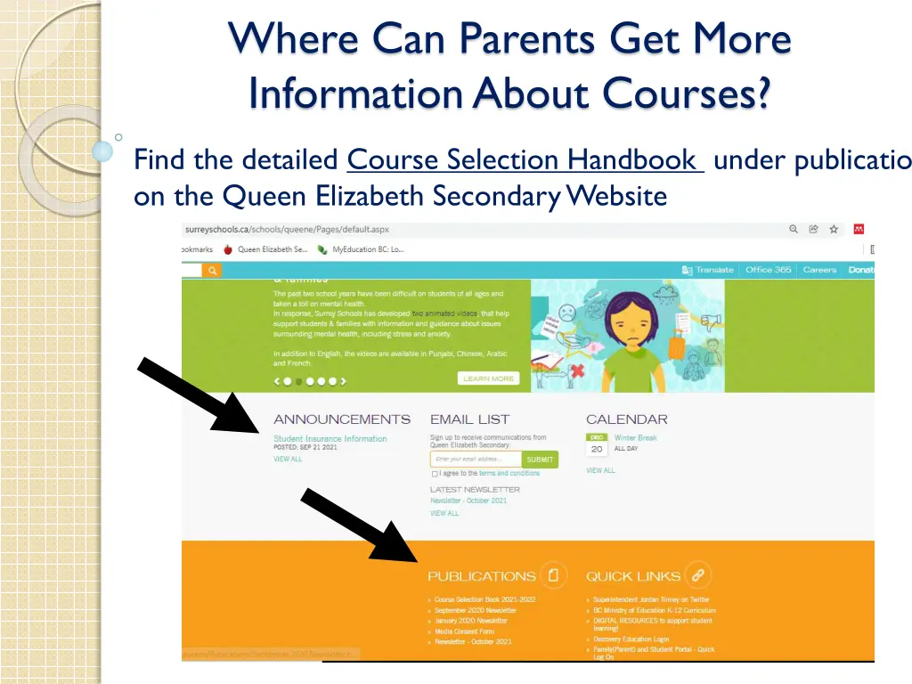 where can parents get more information about