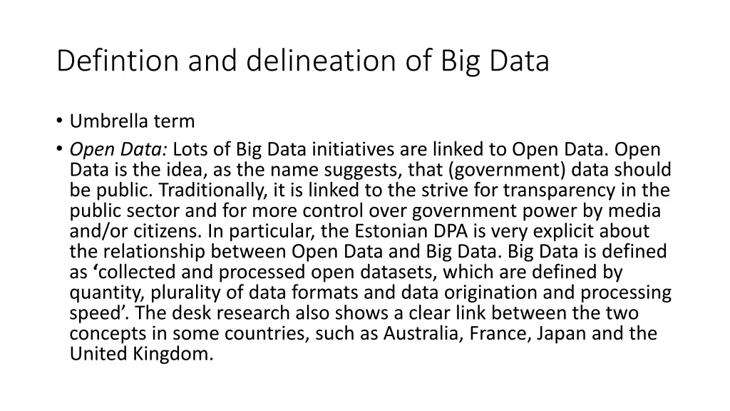 defintion and delineation of big data 3