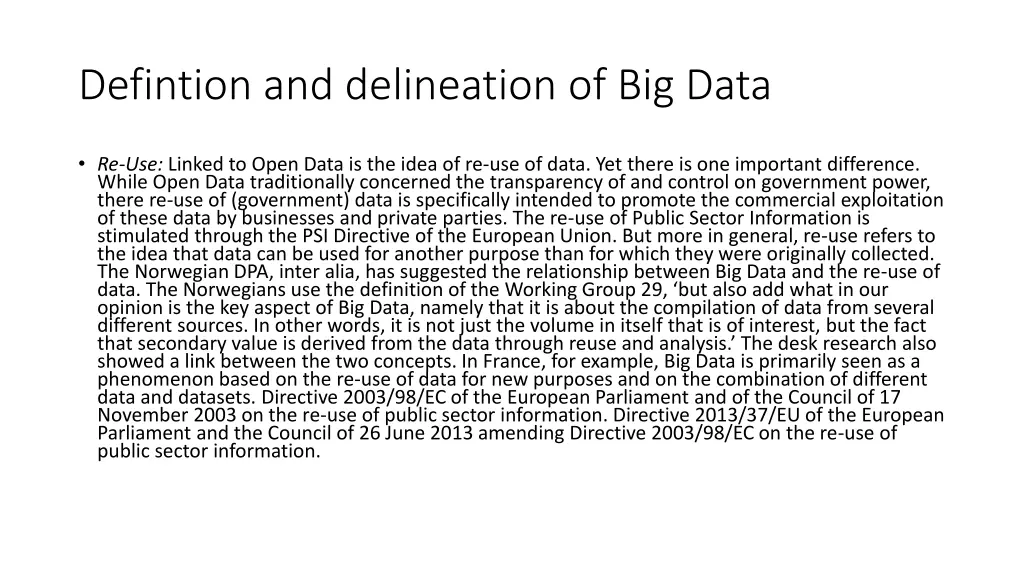 defintion and delineation of big data 4