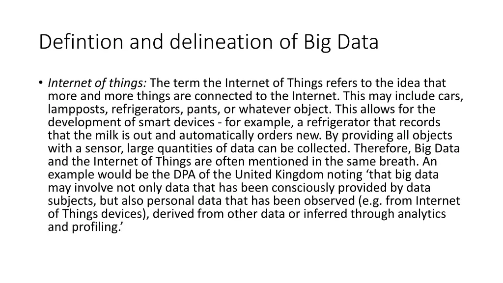 defintion and delineation of big data 5