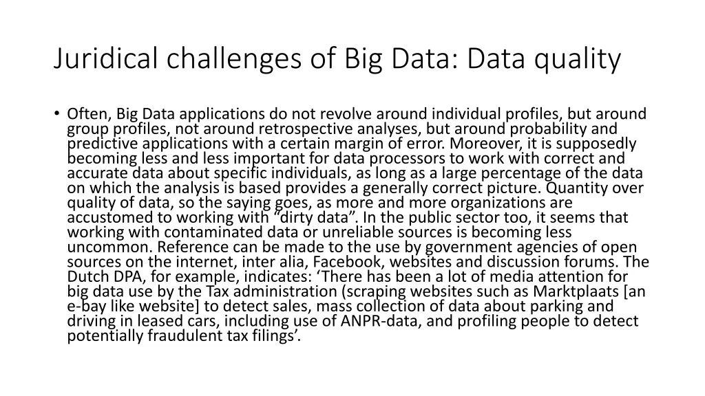 juridical challenges of big data data quality 1