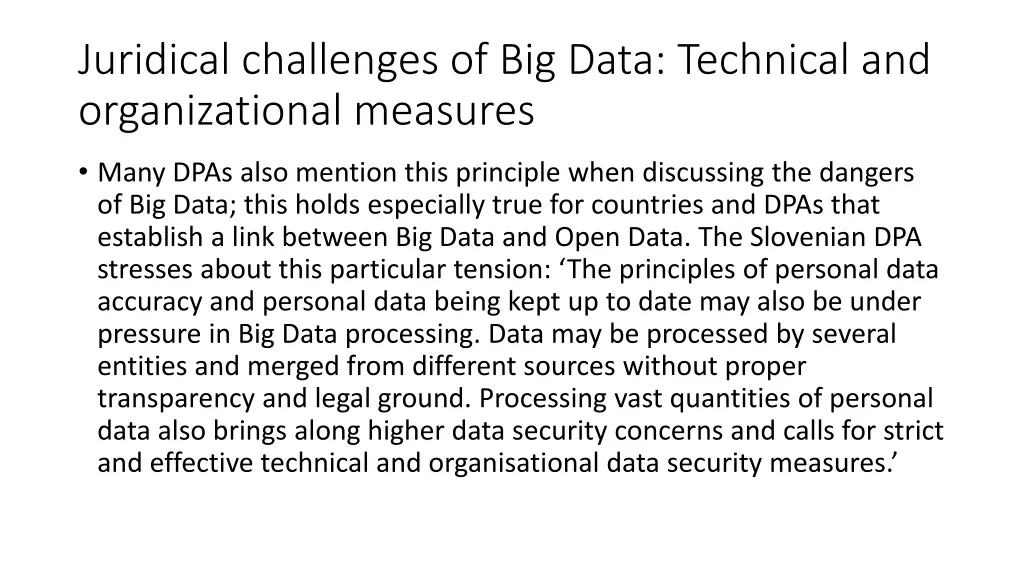 juridical challenges of big data technical 1