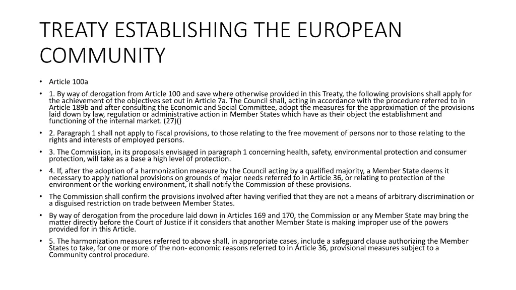 treaty establishing the european community