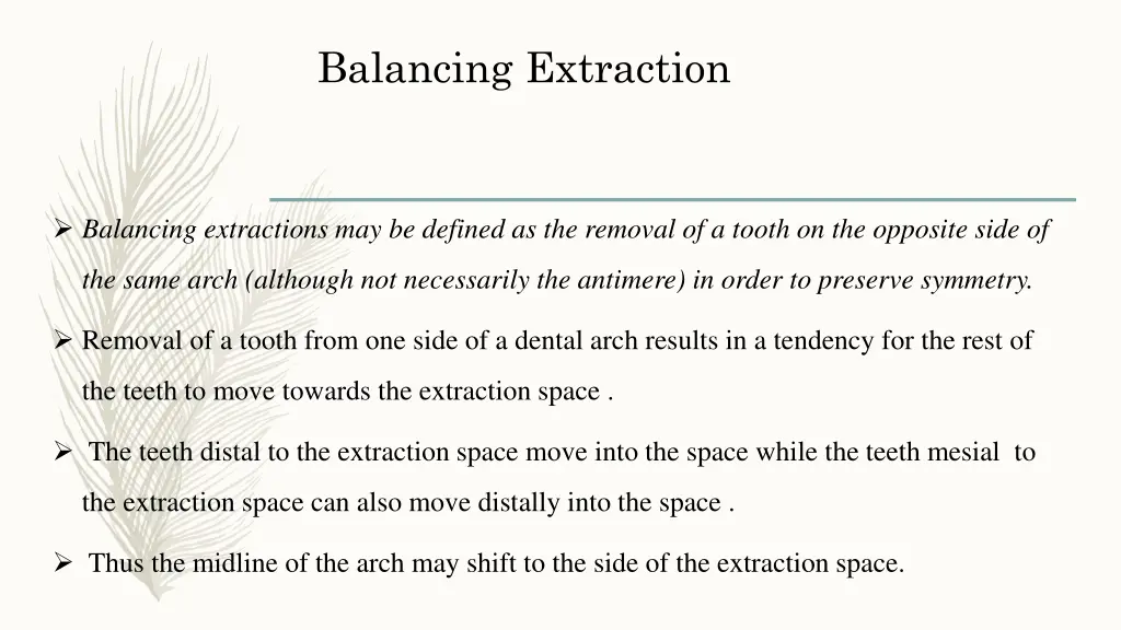 balancing extraction