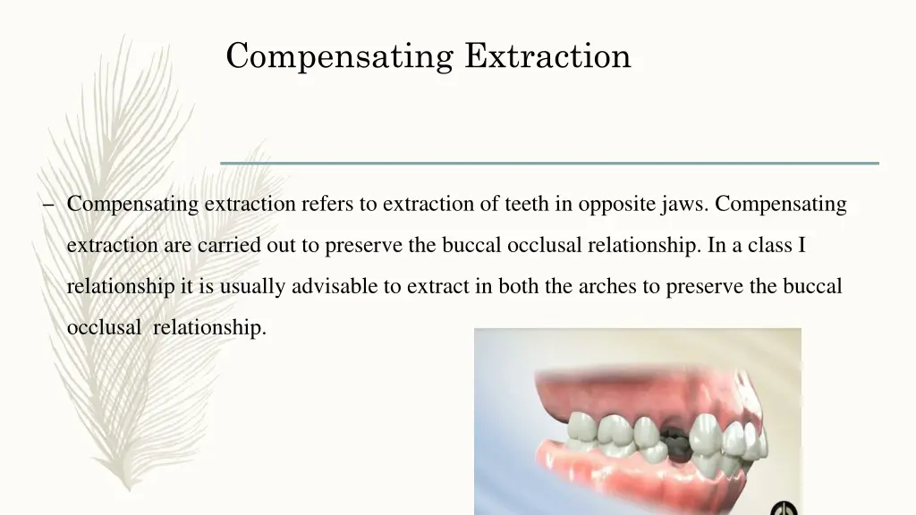 compensating extraction