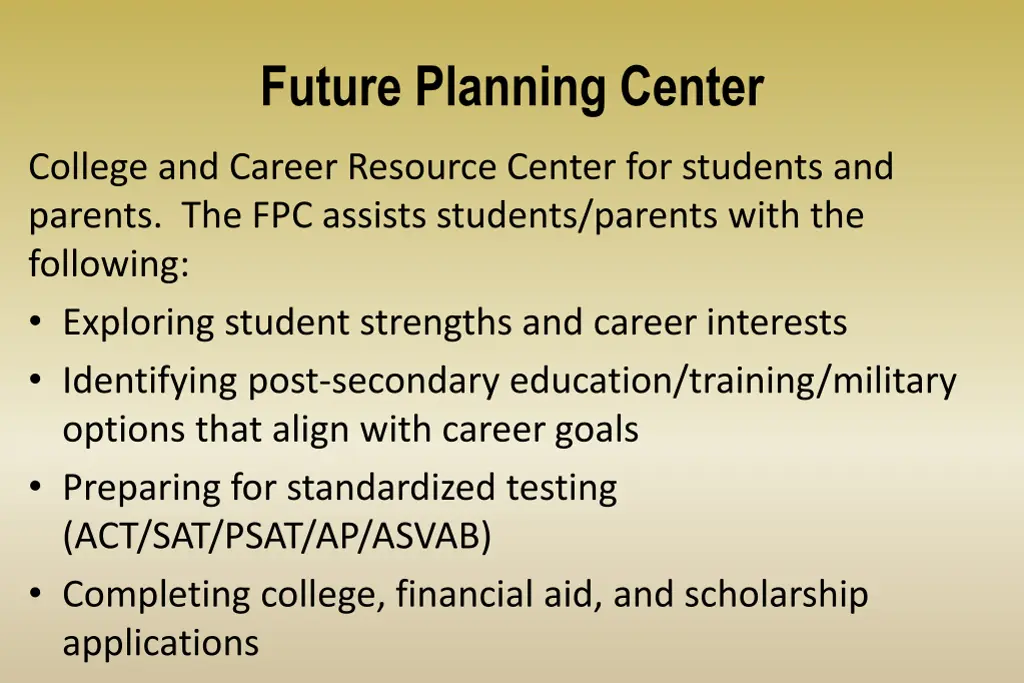 future planning center