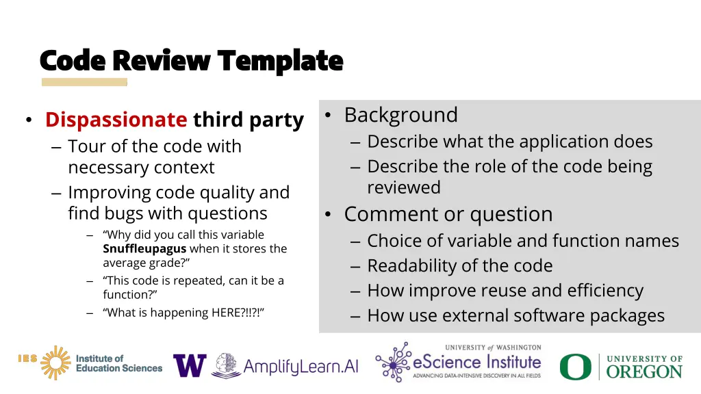 code review template code review template