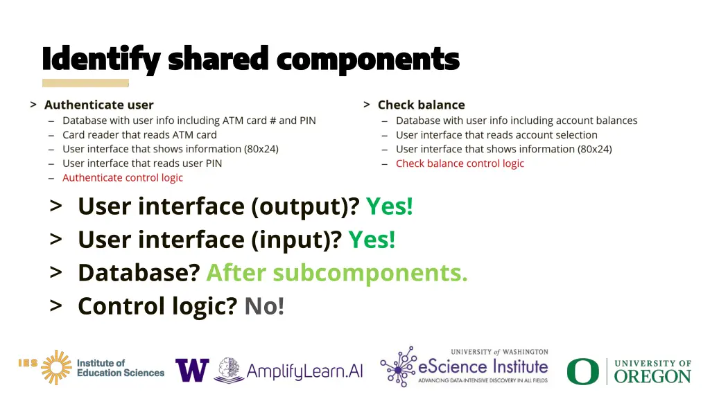 identify shared components identify shared 1