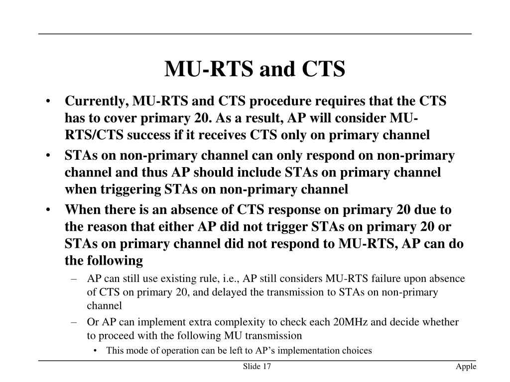 mu rts and cts