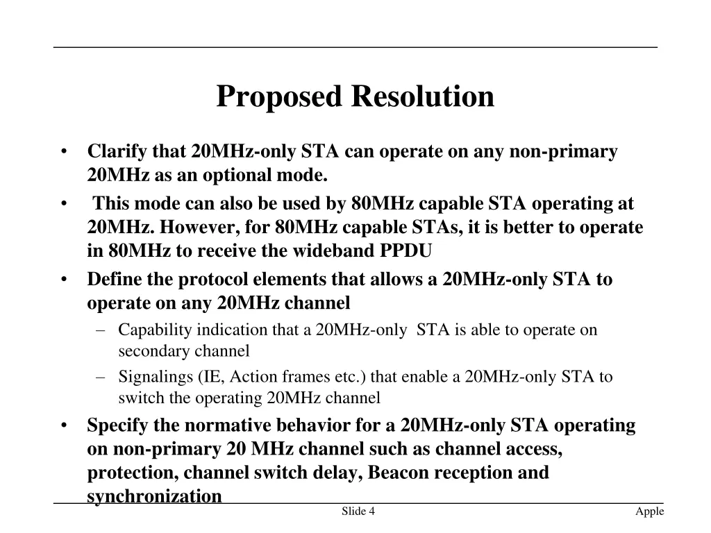 proposed resolution