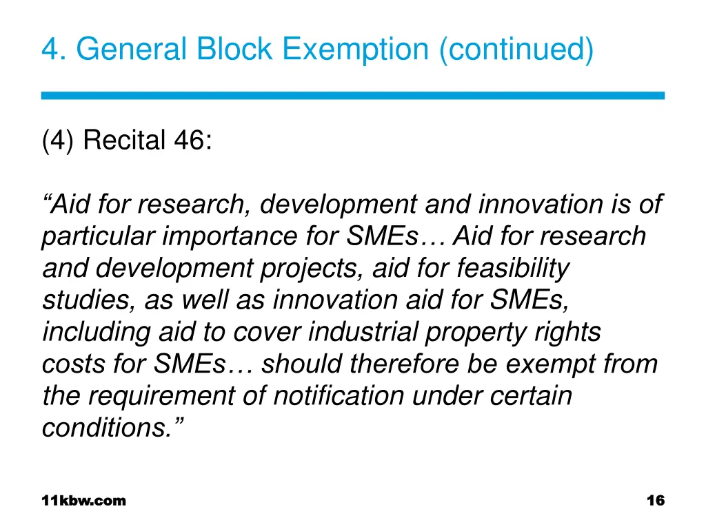 4 general block exemption continued