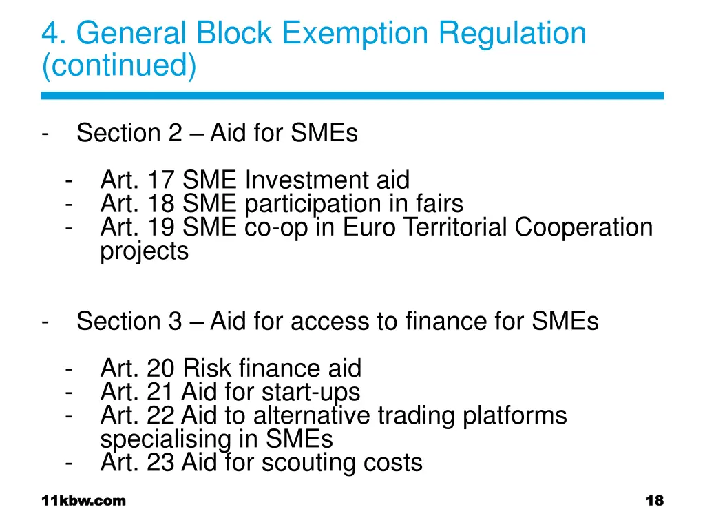 4 general block exemption regulation continued 3