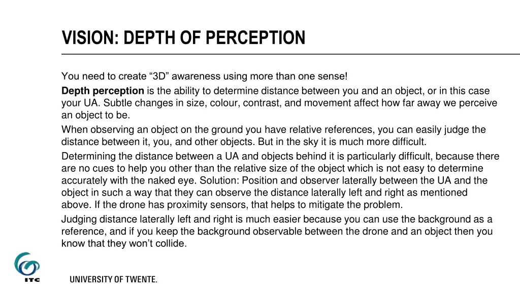 vision depth of perception